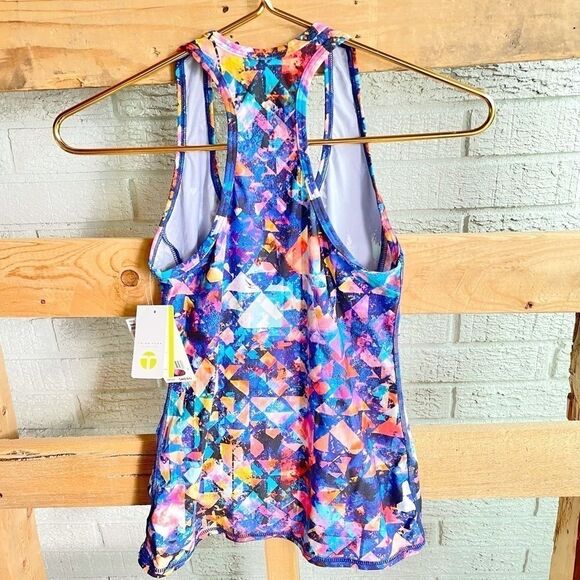 NWT Trina Turk recreation palm tree tropical print sports athletic tank top - Picture 3 of 3